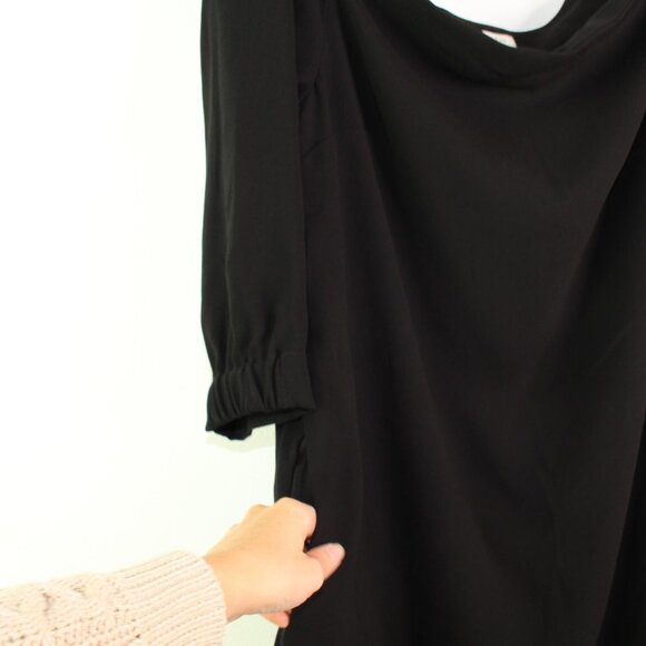Babaton Off the Shoulder 3/4 Sleeve Dress Black L - Picture 7 of 7